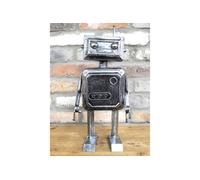 My Square Mile Recycled Metal Tin Robot Man Garden Ornament Statue, 45cm