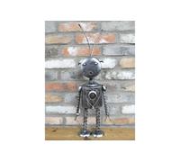 My Square Mile Recycled Metal Tin Robot Man Garden Ornament Statue 65cm | Desktop Decor, 10 Year for Him, Indoor Outdoor Use, Available in Four Styles
