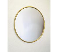 My Square Mile Round Gold Wall Mirror | Easy To Hang | No Drill Lightweight Mirror | Bathroom