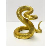 My Square Mile Snake Ornament Reptile Gift Statue Figurine Sculpture Home Decor Animal Gold Resin 17Cm
