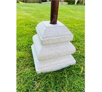 My Square Mile Stone Parasol Base 18Kg Grey Terrazzo Granite Marble Garden