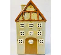My Square Mile Tealight Candle Holder Housewarming Gift Cottage Ceramic Village Pottery House Ornament (Grey Tudor Cottage (22Cm X 13Cm))