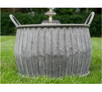 My Square Mile Vintage-Style Galvanised Metal Garden Planter