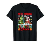 My St. Bernard is My Xmas Cheer Funny Santa Dog Owner Kids T-Shirt