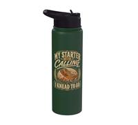 My Starter is Calling I Knead to Go Sourdough Bread Baker Stainless Steel Insulated Water Bottle