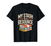 My Stash is A Resource Yarn Knitting Crochet T-Shirt