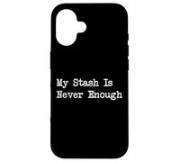 My Stash Is Never Enough Knitting Yarn Hoarder Humor Case for iPhone 16