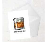 My Step Dad Is Neat Greetings Card - Large Card