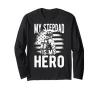 My Stepdad is My Hero Firefighter Stepdad Hero Long Sleeve T-Shirt