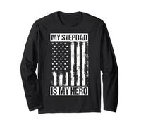 My Stepdad is My Hero Firefighter Stepdad Hero Long Sleeve T-Shirt