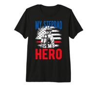 My Stepdad is My Hero Firefighter Stepdad Premium T-Shirt