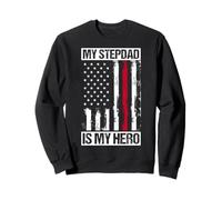 MY STEPDAD IS MY HERO Firefighter Support Sweatshirt