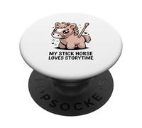 My Stick Horse Loves Storytime Cute Pony PopSockets Adhesive PopGrip