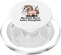My Stick Horse Loves Storytime Cute Pony PopSockets PopGrip for MagSafe