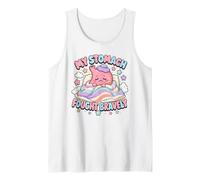 My Stomach Fought Bravely Funny Sick Day Humor Tank Top