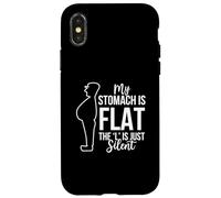 My Stomach Is Flat The L Is Just Silent Saying Humorous Case for iPhone X/XS