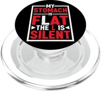 My Stomach Is Flat, The L Is Silent - PopSockets PopGrip for MagSafe