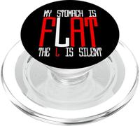 My Stomach Is Flat, The L Is Silent - PopSockets PopGrip for MagSafe