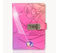 MY STORY ANIMATED MSA Official Diary with Lock - Leather Diary Journal with Combination Lock - Modern Locked Journal with Bookmark, Pen Holder - Personal Diary Notebook Hardcover Agenda with Stickers