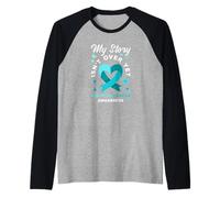 My Story Isn't Over Yet Cervical Cancer Awareness Raglan Baseball Tee