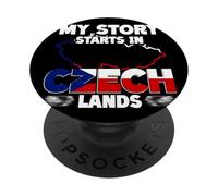 My Story Starts In Czech Lands Czech Roots Pride PopSockets Adhesive PopGrip