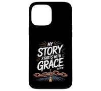 My Story Starts With Grace Acts 22 Christian Quote Case for iPhone 13 Pro Max