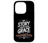My Story Starts With Grace Acts 22 Christian Quote Case for iPhone 14 Pro