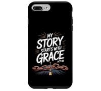 My Story Starts With Grace Acts 22 Christian Quote Case for iPhone 7 Plus/8 Plus