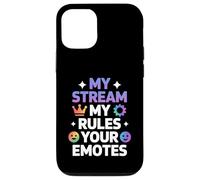 My Stream My Rules Your Emotes Gamer And Game Streamer Case for iPhone 12/12 Pro
