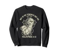 My Strength Christian Men Bible Gym Workout Weightlifting Sweatshirt