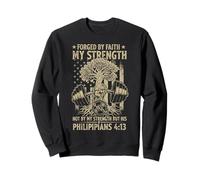 My Strength Christian Men Bible Gym Workout Weightlifting Sweatshirt