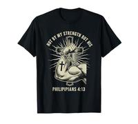 My Strength Christian Men Bible Gym Workout Weightlifting T-Shirt