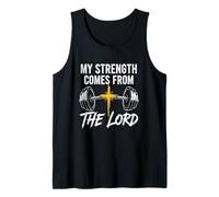 My Strength Comes from The Lord Gym Christian Bible Workout Tank Top