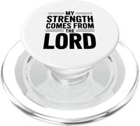 My Strength Comes From The Lord Inspirational Faith PopSockets PopGrip for MagSafe