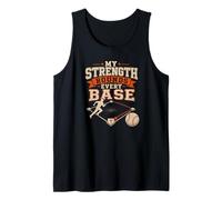My Strength Rounds Every Base Baseball Bible Verse Faith Tank Top