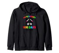 My Students 100 Days | Proud Teacher | School Celebration Zip Hoodie