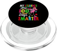 My Students Are 100 Days Smarter 100th Day School Flamingo PopSockets PopGrip for MagSafe