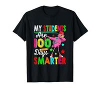 My Students are 100 Days Smarter 100th Day School Flamingo T-Shirt