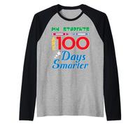 My Students are 100 Days Smarter Student Vintage Teacher Raglan Baseball Tee