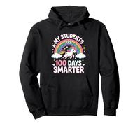 My Students Are 100 Days Smarter Teacher Unicorn Rainbow Pullover Hoodie