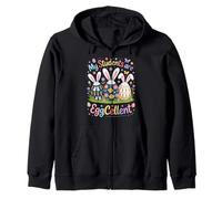 My Students Are EggCellent Funny Easter Teacher Bunny Egg Zip Hoodie