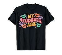 My Students are Kind Strong Loved Brave Valentine Teacher Value Graphic T-Shirt