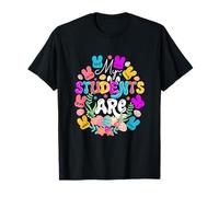 My Students are Loved Brave Strong Colorful Bunnies Teacher T-Shirt