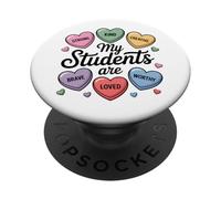 My Students Are Strong Kind Creative Brave Loved Teacher PopSockets Adhesive PopGrip