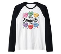 My Students are Strong Kind Creative Brave Loved Teacher Raglan Baseball Tee