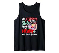 My Students Stole Heart Funny 1st Grade Teacher Valentine Tank Top