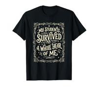 My Students Survived A Whole Year of Me Teacher Retro Value Graphic T-Shirt