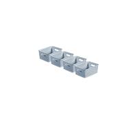 Curver My Style Small Rectangular Storage Basket 4L - Blue (Pack of 4)