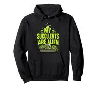 My Succulents Are Alien Funny Plant Typography Pullover Hoodie
