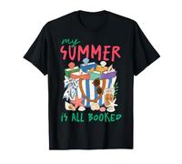 My Summer is All Booked Beach Reading Vacation Book Club T-Shirt